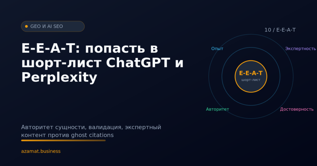 E-E-A-T сигналы для попадания в шорт-лист ChatGPT и Perplexity