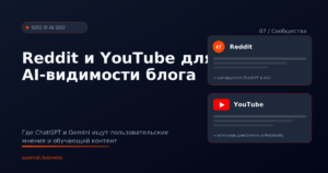 Reddit и YouTube как источники данных для AI-поисковиков